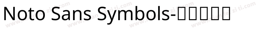 Noto Sans Symbols字体转换